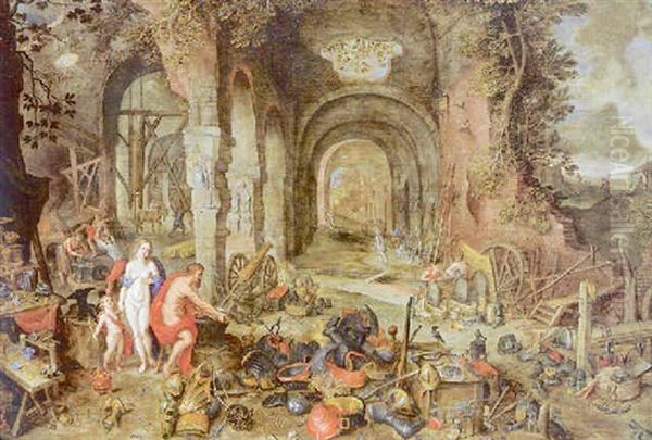 Venus Dans La Forge De Vulcain Oil Painting by Jan Brueghel the Elder