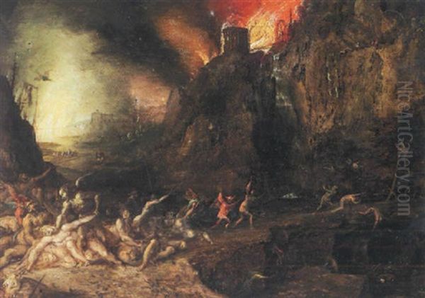 Hell Scene, With Devils Tormenting The Souls Of The Damned by Jan Brueghel the Elder