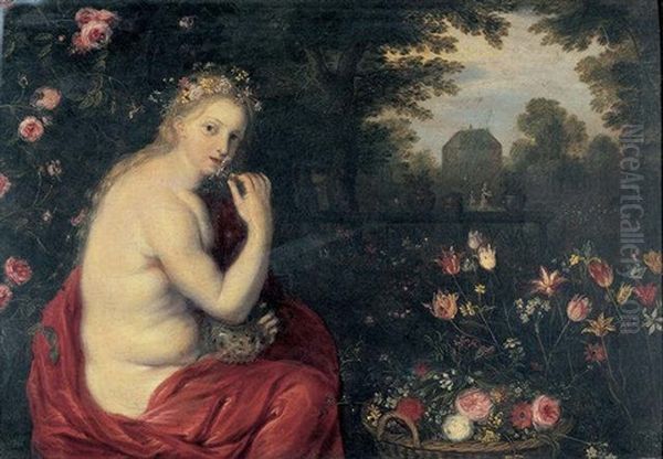 Flore Ou L'allegorie De L'odorat Oil Painting by Jan Brueghel the Elder