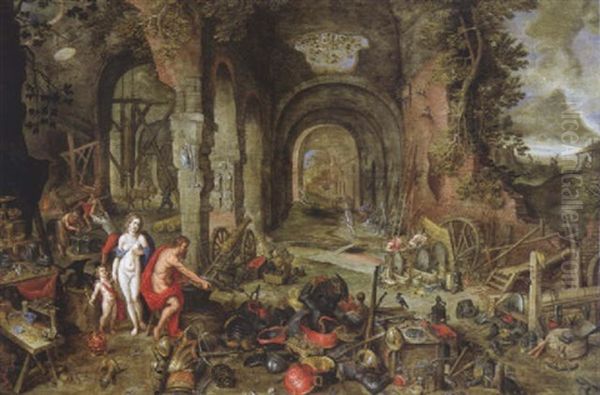 Venus Dans La Forge De Vulcain Oil Painting by Jan Brueghel the Elder