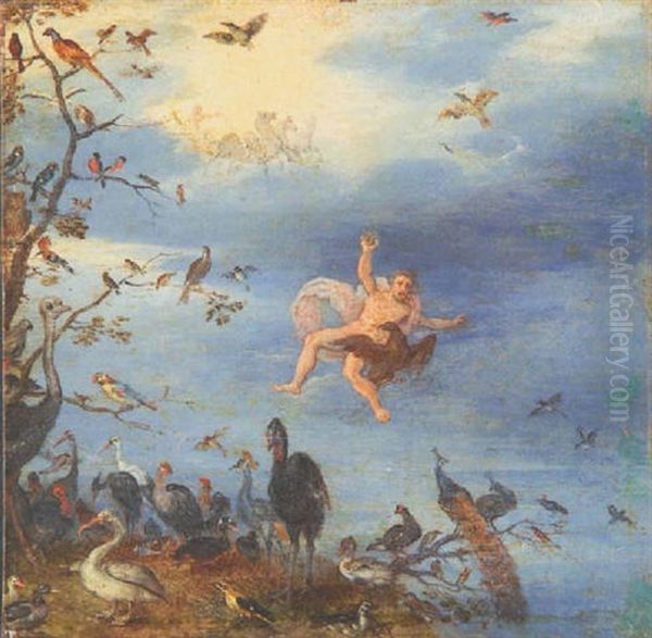 The Element Of Air, Ganymede Carried Aloft By Jupiter Disguised As An Eagle Oil Painting by Jan Brueghel the Elder