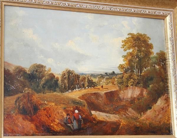 Near Totnes, Devon Oil Painting by Henry W. Allfrey