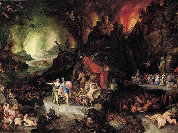 Aeneas And The Sibyl In The Underworld Oil Painting by Jan Brueghel the Elder