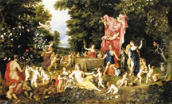 An Allegory Of The Five Senses Oil Painting by Jan Brueghel the Elder