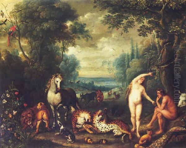 The Paradise Garden Oil Painting by Jan Brueghel the Elder