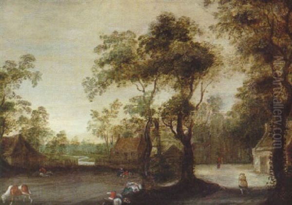 Vilostund I Bondby Oil Painting by Jan Brueghel the Elder