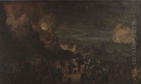 L'incendie De Troie Et La Fuite D'enee Oil Painting by Jan Brueghel the Elder