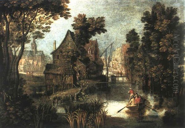 Paysage Avec Embarcation Oil Painting by Jan Brueghel the Elder