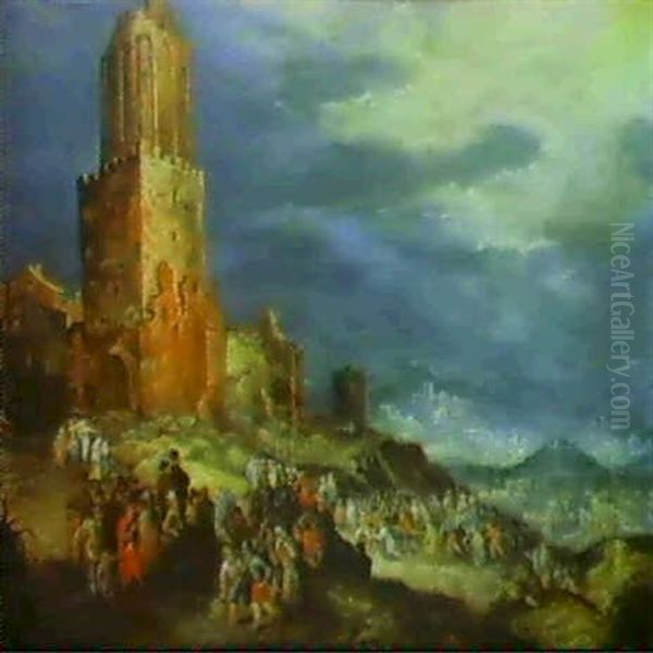 La Montee Au Calvaire Oil Painting by Jan Brueghel the Elder