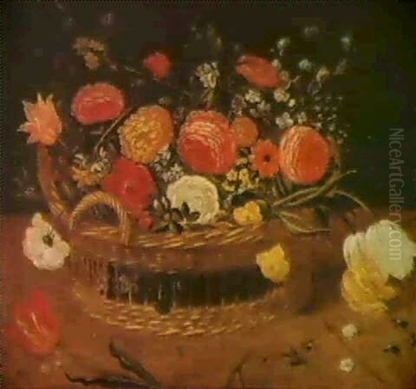 Kurv Med Roser Og Tulipaner Oil Painting by Jan Brueghel the Elder