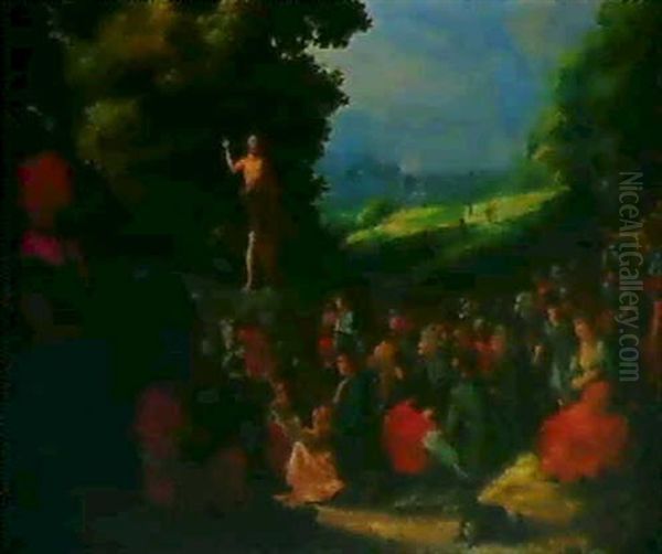 Die Predigt Des Johannes Des Taufers. Oil Painting by Jan Brueghel the Elder