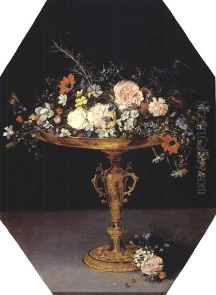 Coupe De Fleurs Oil Painting by Jan Brueghel the Elder