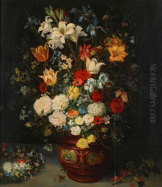 Lilies Oil Painting by Jan Brueghel the Younger