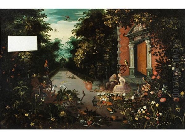 Vertumnus Und Pomona Oil Painting by Jan Brueghel the Younger