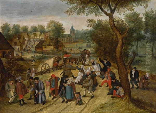 Return From The Kermesse Oil Painting by Pieter Brueghel the Younger