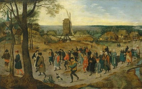 The Wedding Procession Oil Painting by Pieter Brueghel the Younger