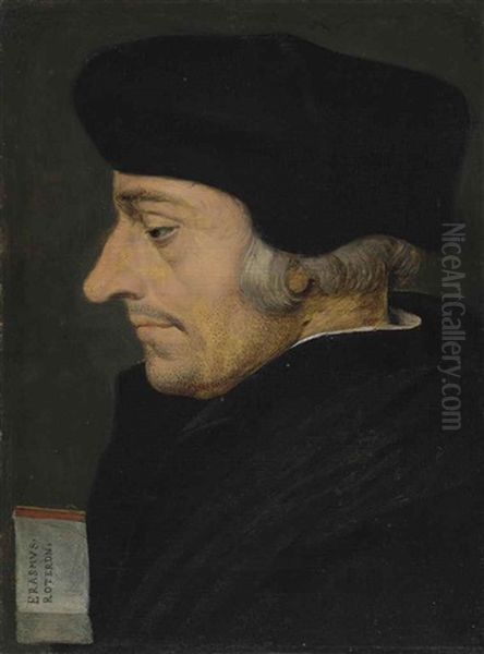 Portrait Of Erasmus Of Rotterdam (1466-1536) Oil Painting by Pieter Brueghel the Younger