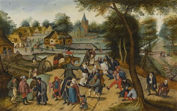 Return From The Kermesse Oil Painting by Pieter Brueghel the Younger