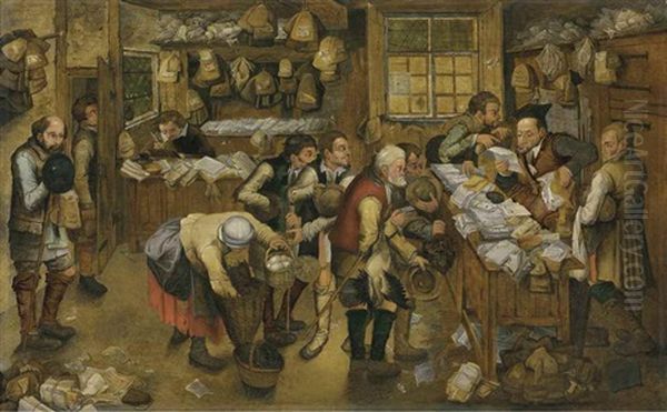 The Payment Of The Tithes Oil Painting by Pieter Brueghel the Younger