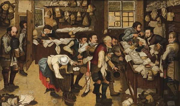 Le Paiement De La Dime, Dit Aussi L'avocat Des Paysans by Pieter Brueghel the Younger