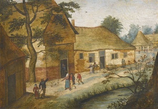 A Village Street by Pieter Brueghel the Younger