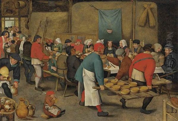 The Wedding Feast Oil Painting by Pieter Brueghel the Younger