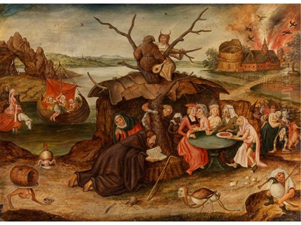 Versuchung Des Heiligen Antonius Oil Painting by Pieter Brueghel the Younger