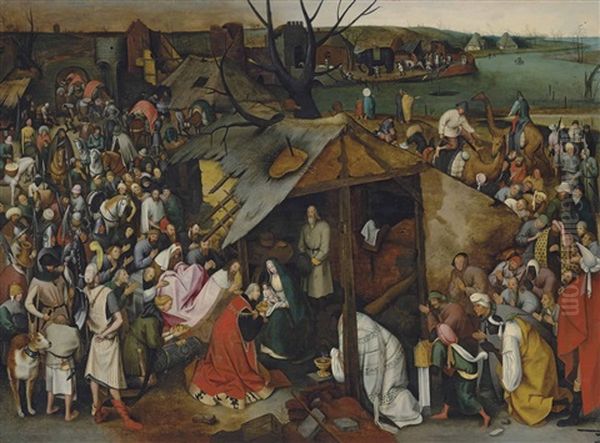 The Adoration Of The Magi Oil Painting by Pieter Brueghel the Younger