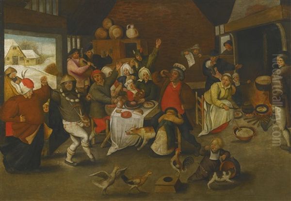 Twelfth Night Oil Painting by Pieter Brueghel the Younger