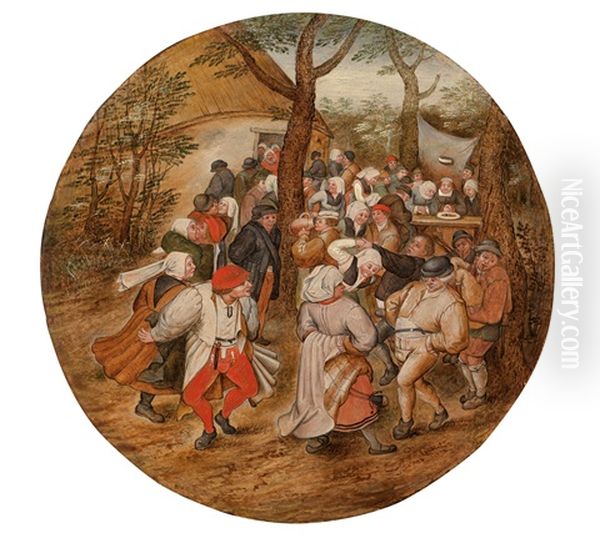 Hochzeitstanz Im Freien Oil Painting by Pieter Brueghel the Younger