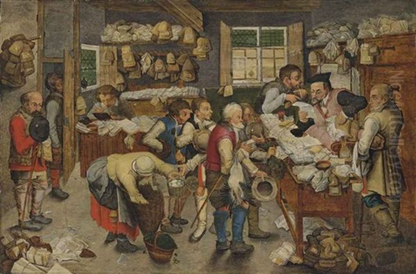 The Payment Of The Tithes Oil Painting by Pieter Brueghel the Younger