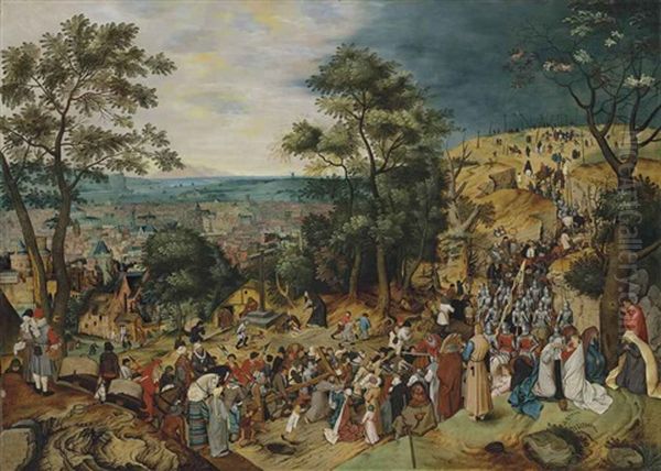 The Road To Calvary Oil Painting by Pieter Brueghel the Younger