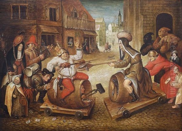 Scene De Carnaval Dans Un Village Oil Painting by Pieter Brueghel the Younger