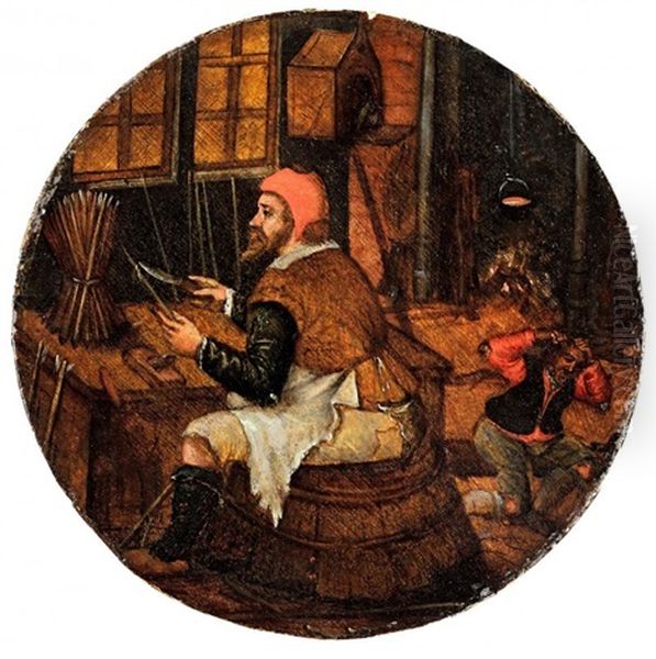 Le Tailleur De Fleches Oil Painting by Pieter Brueghel the Younger