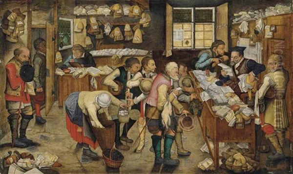 The Payment Of The Tithes Oil Painting by Pieter Brueghel the Younger