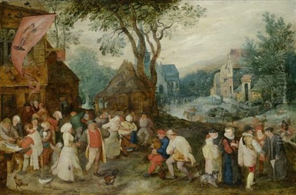 Weite Dorflandschaft Mit St. Georgs-kirmes Oil Painting by Pieter Brueghel the Younger