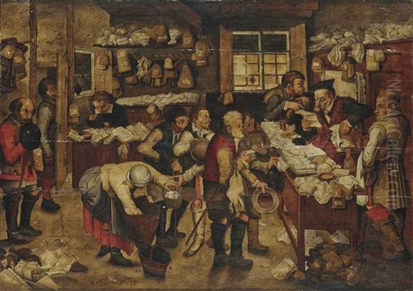 The Payment Of The Tithes Oil Painting by Pieter Brueghel the Younger