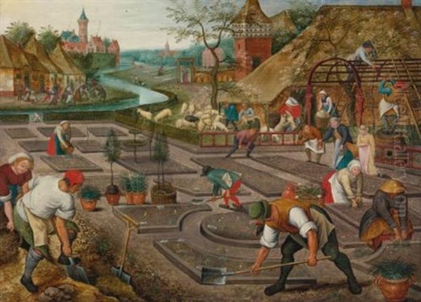 Spring Oil Painting by Pieter Brueghel the Younger