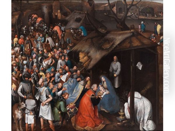 Anbetung Des Kindes In Betlehem Oil Painting by Pieter Brueghel the Younger