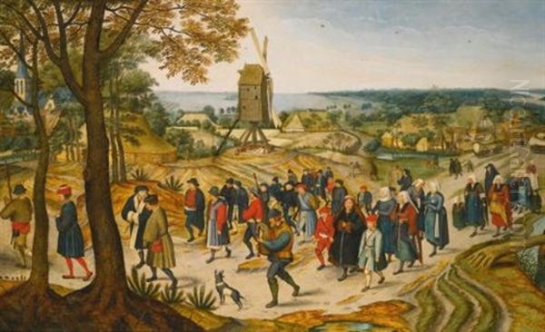 A Wedding Procession Oil Painting by Pieter Brueghel the Younger