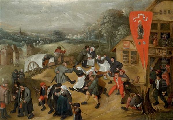 Die Ruckkehr Von Der Kirmes Oil Painting by Pieter Brueghel the Younger