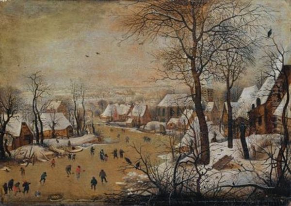 La Trappe Aux Oiseaux Oil Painting by Pieter Brueghel the Younger