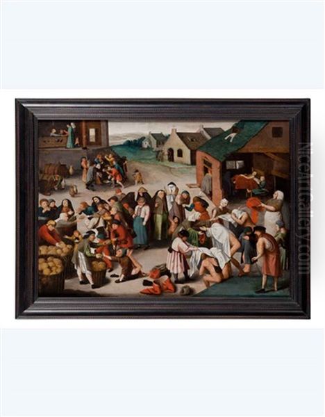 Misericordia (+ 6 Others; 7 Works) Oil Painting by Pieter Brueghel the Younger