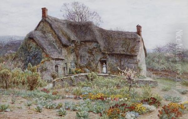 Old Dorset Cottage Oil Painting by Helen Mary Elizabeth Allingham