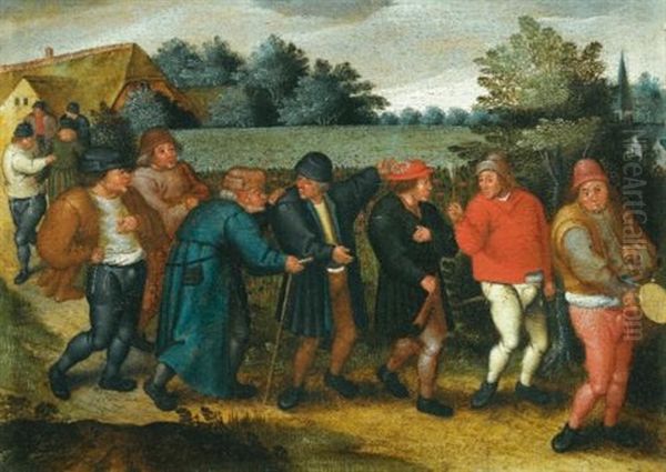 The Procession Of The Groom Oil Painting by Pieter Brueghel the Younger