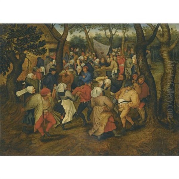 The Outdoor Wedding Feast Oil Painting by Pieter Brueghel the Younger