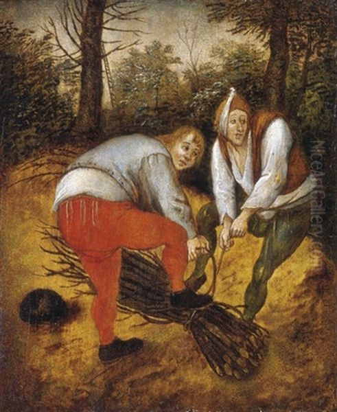 The Wood Cutters Oil Painting by Pieter Brueghel the Younger