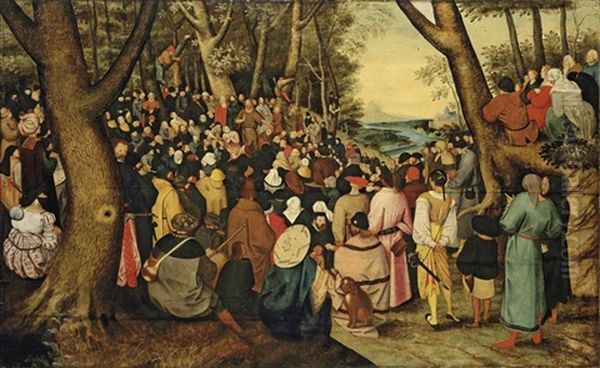 The Preaching Of Saint John The Baptist In The Wilderness Oil Painting by Pieter Brueghel the Younger