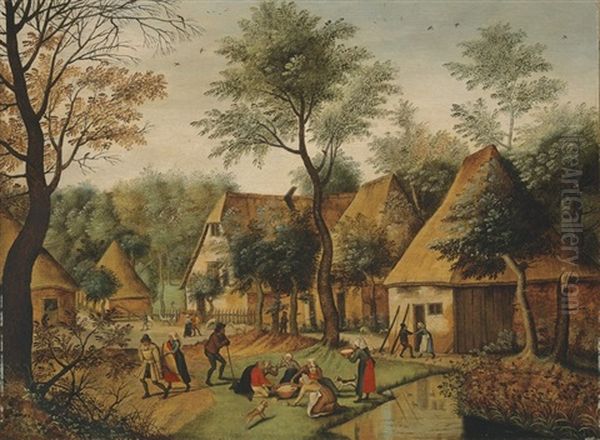 Le Repas De Paysans Oil Painting by Pieter Brueghel the Younger