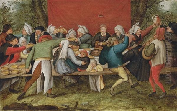 The Wedding Feast Oil Painting by Pieter Brueghel the Younger